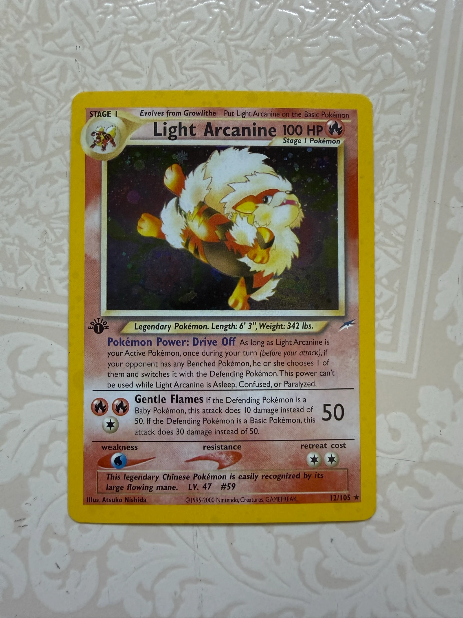Carta Pokemon light arcanine neo destiny